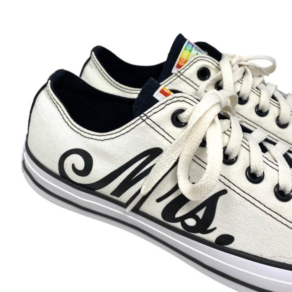 Converse Ctas Low Top Wedding White Canvas Men’s Sneakers Custom 171213C-WHTOFBK - Picture 12 of 12